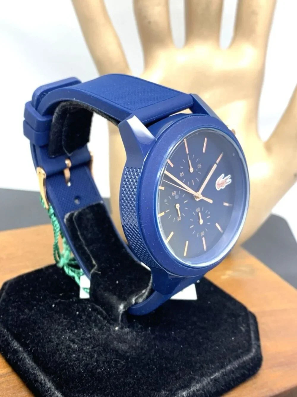 Lacoste Men's Watch 2011013 Quartz Chronograph Blue Dial Rubber Band 44mm 12.12